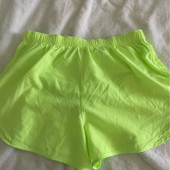 NIKE Dri-Fit Neon Green Women’s Shorts - Picture 3 of 4
